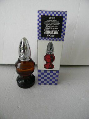 VTG 1970s Avon 'The Bishop’ Chess Piece-Blend 7 After Shave cologne Full Bottle